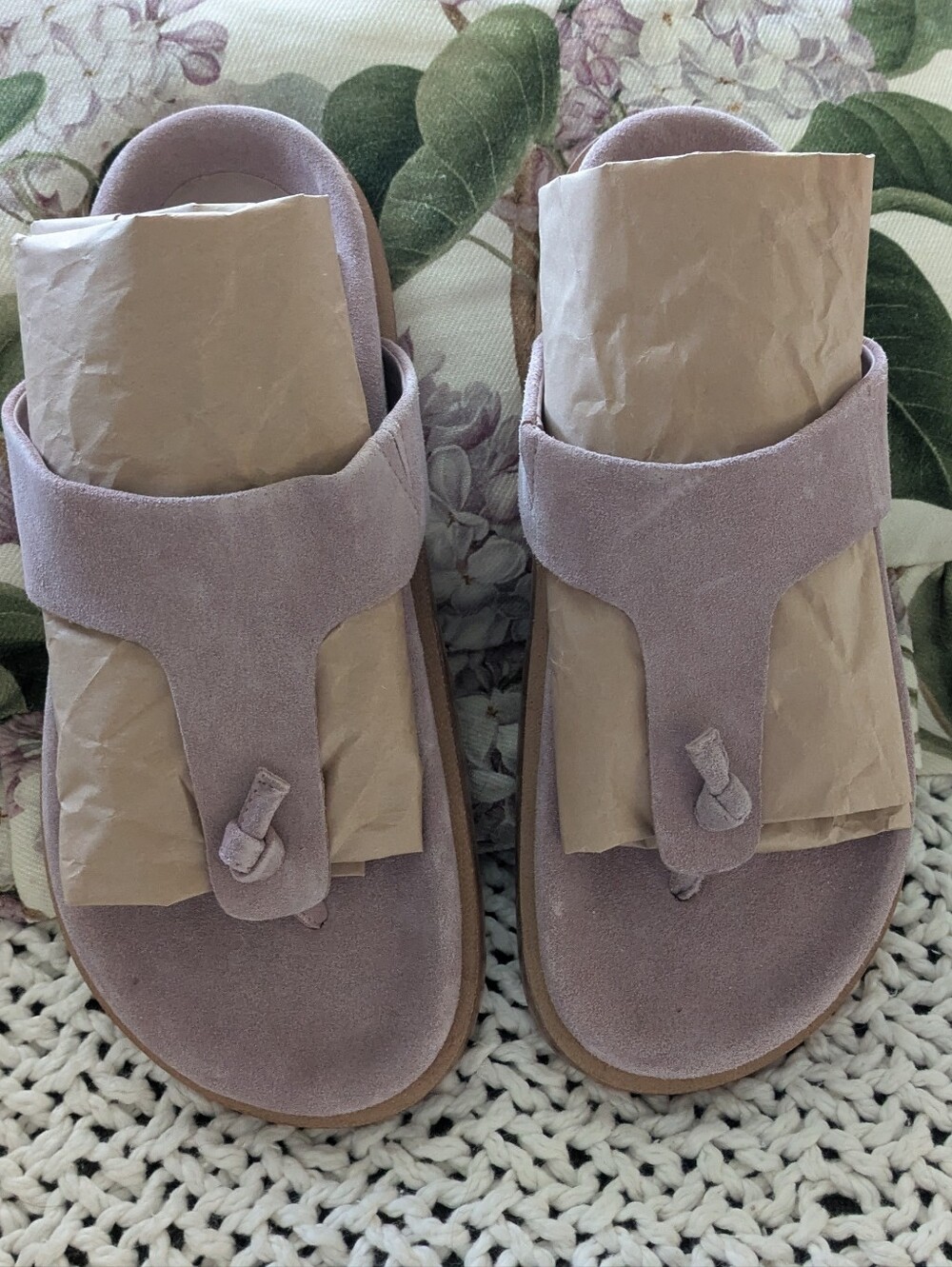 Free People Mika Footbed Sandals - Orchid Ice